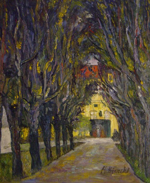 Allee Im Park Von Schloss Kammer. The painting by Gustav Klimt