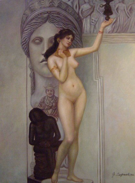 Allegory Of Sculpture. The painting by Gustav Klimt