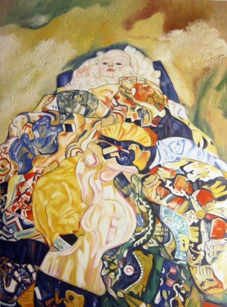 Baby. The painting by Gustav Klimt