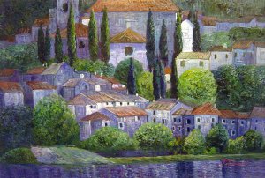 Chiesa a Cassone, Gustav Klimt, Art Paintings
