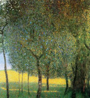 Gustav Klimt, Fruit Trees, Painting on canvas