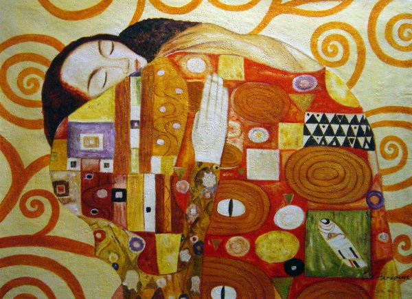 Fulfillment (Detail). The painting by Gustav Klimt
