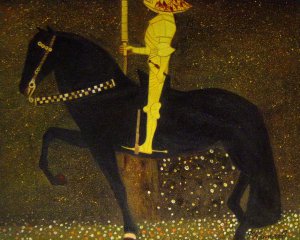 Gold Cavalier, Gustav Klimt, Art Paintings