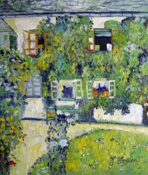 Gustav Klimt, House In The Forest At The Attersee, Painting on canvas
