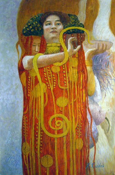 Hygeia. The painting by Gustav Klimt