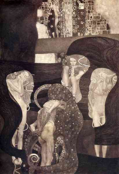 Jurisprudence (Final State). The painting by Gustav Klimt