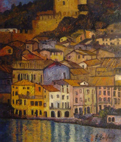 Malcesine On Lake Garda. The painting by Gustav Klimt