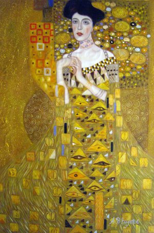 Portrait Of Adele Bloch-Bauer I, Gustav Klimt, Art Paintings