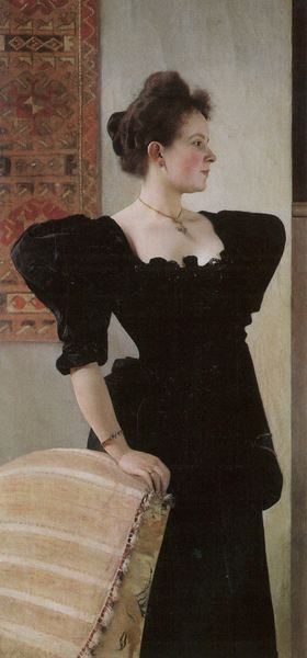 Portrait of Marie Breunig. The painting by Gustav Klimt