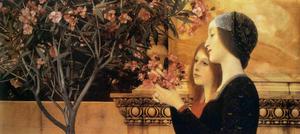 Gustav Klimt, Portrait of Two Girls With An Oleander, Painting on canvas