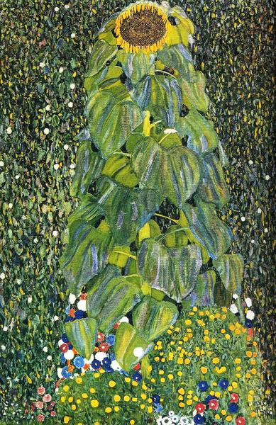 Sunflower. The painting by Gustav Klimt