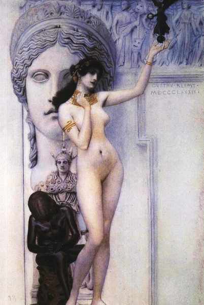 The Allegory of Sculpture. The painting by Gustav Klimt