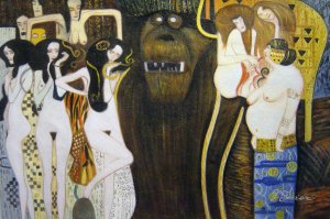 Gustav Klimt, The Beethovenfries, Painting on canvas