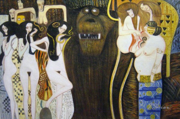 The Beethovenfries. The painting by Gustav Klimt