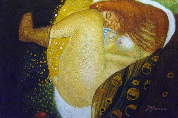 The Danae. The painting by Gustav Klimt
