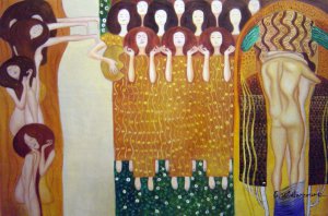 Reproduction oil paintings - Gustav Klimt - The Final Chorus Of Beethoven's 9th Symphony