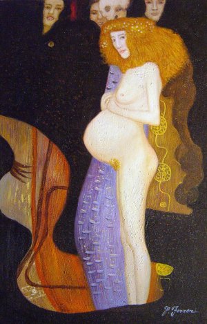 Gustav Klimt, The Hope I, Painting on canvas