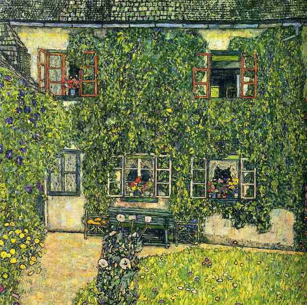 A House of Guardaboschi. The painting by Gustav Klimt