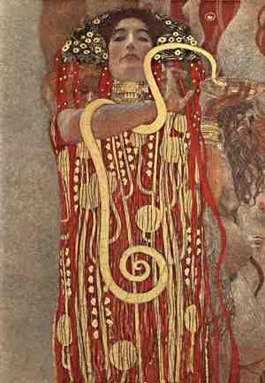 The Hygieia, Gustav Klimt, Art Paintings