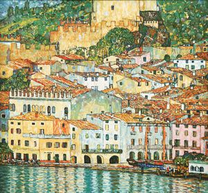 Reproduction oil paintings - Gustav Klimt - The Malcesine on Lake Garda 1