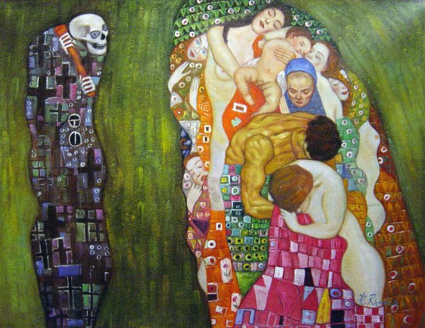 The Virgins. The painting by Gustav Klimt