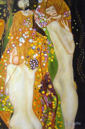 Water Serpents II, Gustav Klimt, Art Paintings