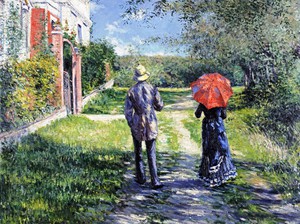 Reproduction oil paintings - Gustave Caillebotte - A Path Uphill