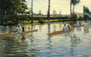 Gustave Caillebotte, Boating on the Yerres, Painting on canvas