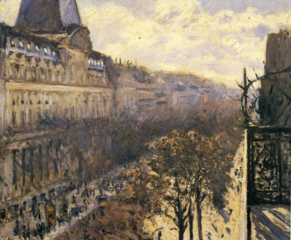 Boulevard des Italiens. The painting by Gustave Caillebotte