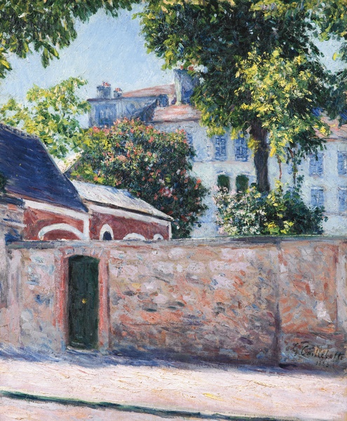 Houses in Argenteuil. The painting by Gustave Caillebotte