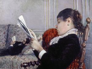 Reproduction oil paintings - Gustave Caillebotte - Interior, a Woman Reading