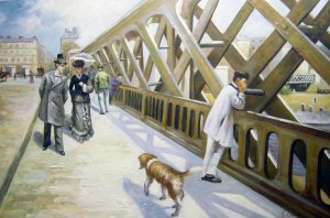Gustave Caillebotte, Le Pont de L'Europe, Painting on canvas