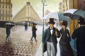 Paris Street, Rainy Day, Gustave Caillebotte, Art Paintings