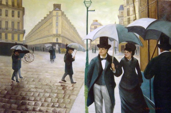 Paris Street, Rainy Day. The painting by Gustave Caillebotte