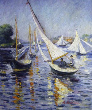Gustave Caillebotte, Regatta At Argenteuil, Painting on canvas