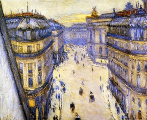 Gustave Caillebotte, Rue Halevy, Seen from the Sixth Floor, Painting on canvas