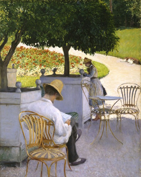 The Orange Trees. The painting by Gustave Caillebotte