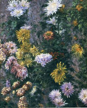 Gustave Caillebotte, White and Yellow Chrysanthemums, Art Reproduction
