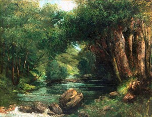 Reproduction oil paintings - Gustave Courbet - Brook in the Forest