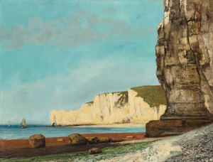 Gustave Courbet, Etretat: Les Falaises, Painting on canvas