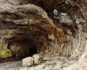 Gustave Courbet, Grotto of Sarrazine near Nans-sous-Sainte-Anne, Art Reproduction