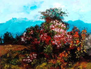 Gustave Courbet, Landscape with Flowers, Art Reproduction