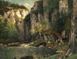 Gustave Courbet, River and Rocks, Painting on canvas