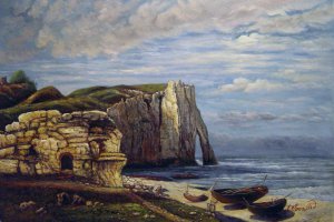 Gustave Courbet, The Cliff At Etretet After The Storm, Art Reproduction