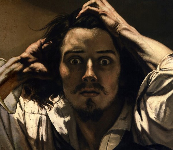 The Desperate Man. The painting by Gustave Courbet