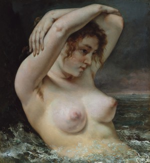 Gustave Courbet, The Woman in the Waves, Painting on canvas