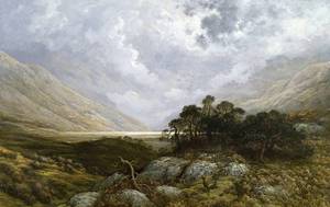 Gustave Dore, Landscape in Scotland, Painting on canvas