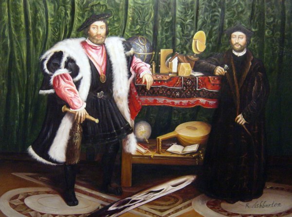 The Ambassadors. The painting by Hans-The Younger Holbein