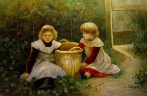 Reproduction oil paintings - Hector Caffieri - In the Walled Garden