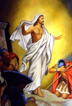Heinrich Hofmann, The Resurrection Of Jesus, Painting on canvas